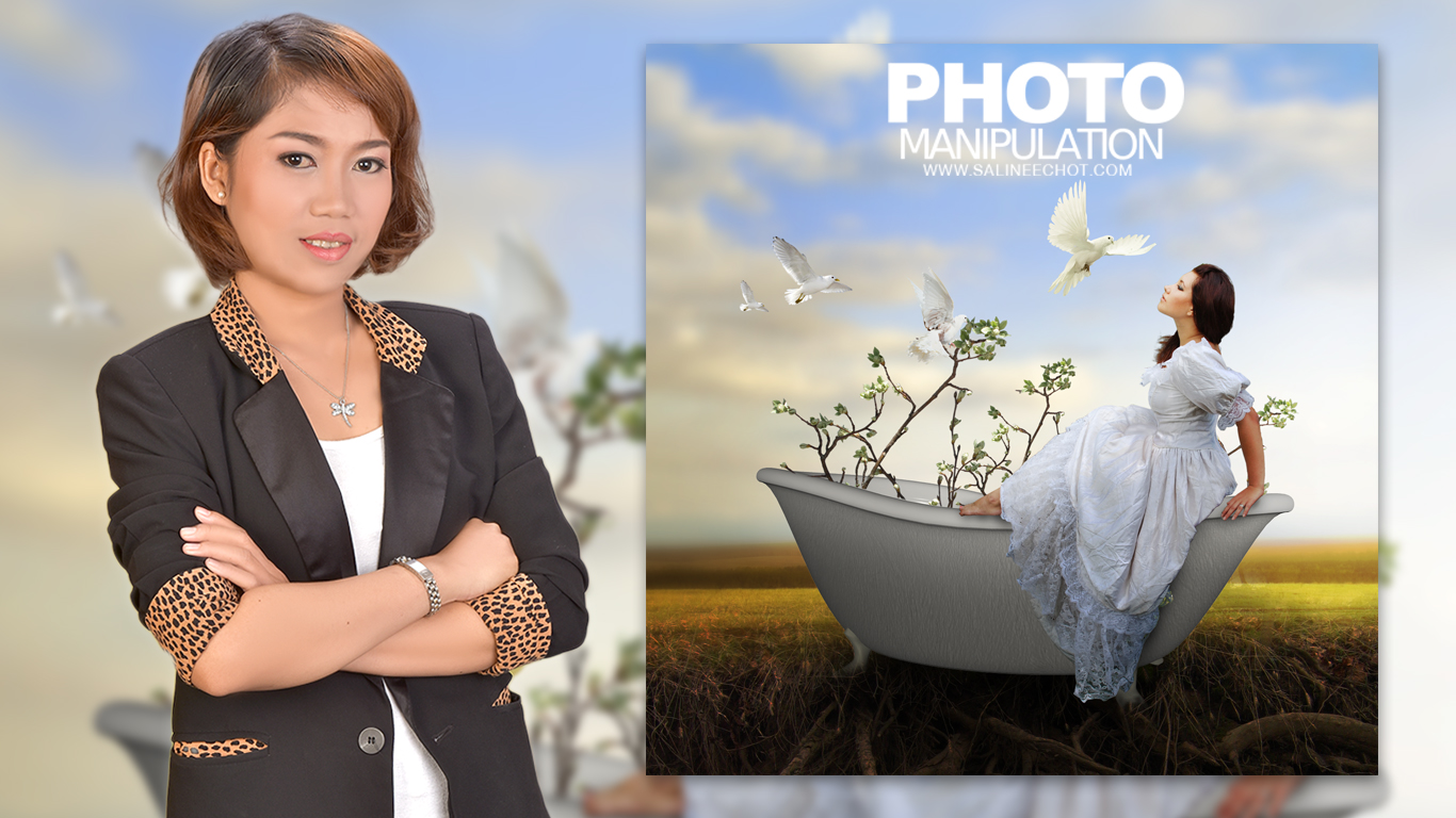 EP112 เรียน Photoshopฟรี ตัดต่อภาพ กับ SalineeChot