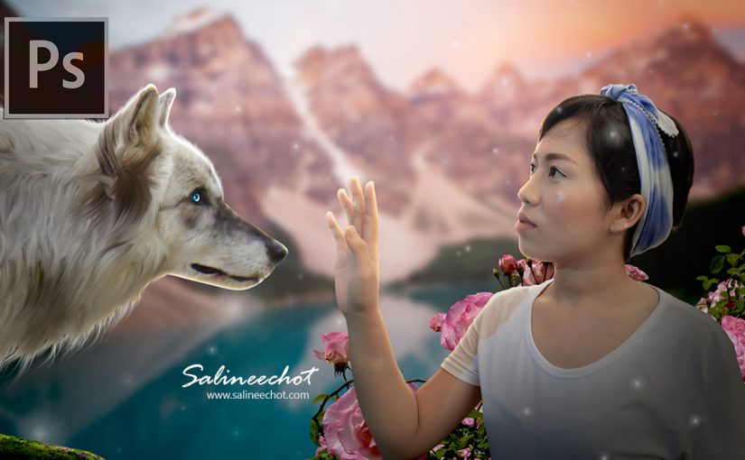 EP285 สอนทำภาพ Wolf in the forest ด้วย Photoshop 2019