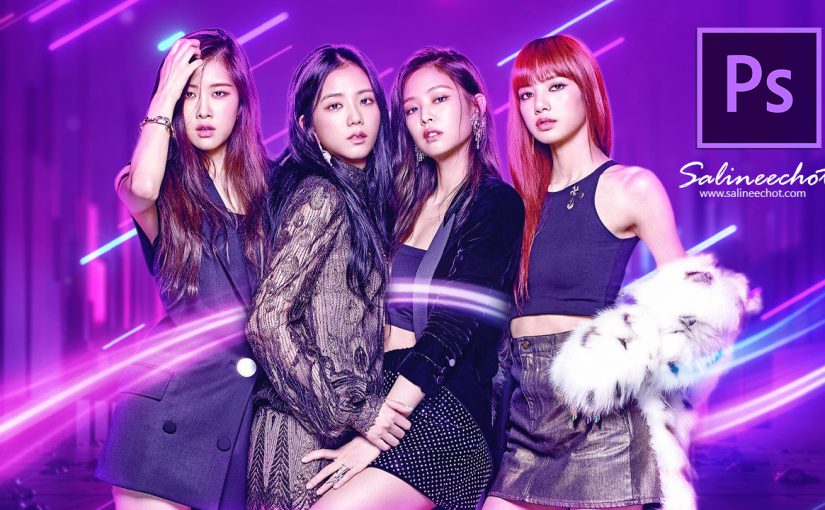 EP363 สอนทำภาพ wallpaper  blackpink ด้วย photoshopcc2020