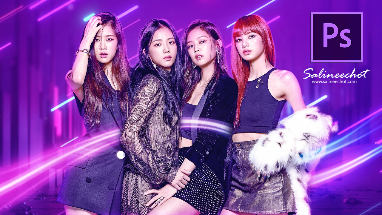 EP363 สอนทำภาพ wallpaper blackpink ด้วย photoshopcc2020