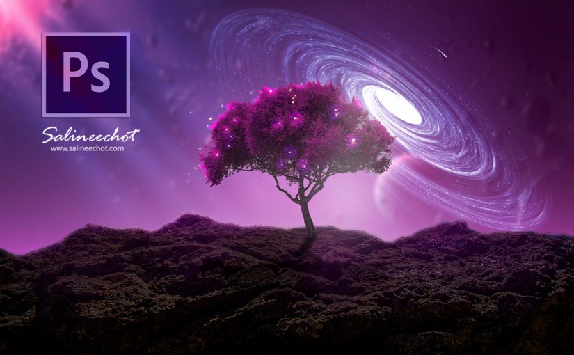 EP400 ต้นไม้ในห้วงอวกาศ photoshopcc2022