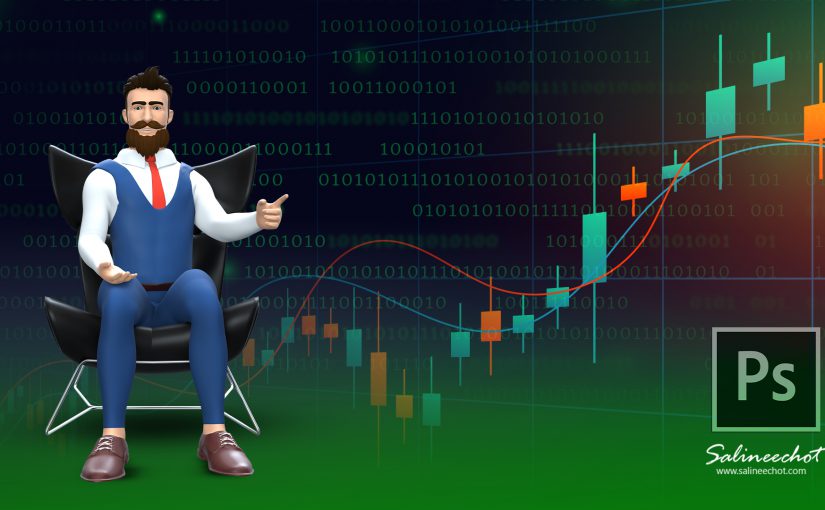 EP405  เทคนิคการประกอบภาพ นักธุรกิจและกราฟ  ด้วย Photoshopcc2022