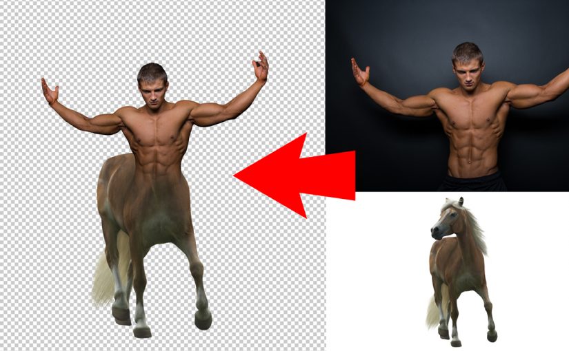 EP433 สอนต่อภาพคนกับม้าเข้าด้วยกันด้วย photoshop2023