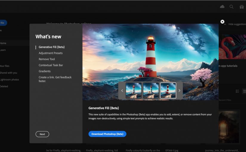 ฟีเจอร์ใหม่ Adobe photoshop (beta) ใช้ A I ได้แล้วนะ รู้ยัง