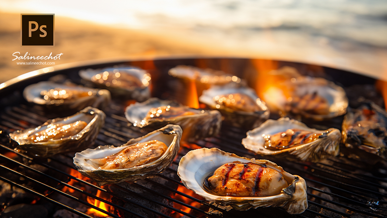 แก้ไขภาพก่อนส่งขายด้วยการใช้-Ai-photoshop-ย่างหอยนางรม-ริมทะเล-[EP466]